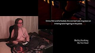 brunette bbw with big tits and ass naked in the quarry game, part 3