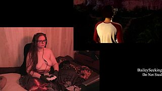 brunette bbw with big tits and ass naked in the quarry game, part 3