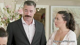 i drilled two oiled masseuses after that steamy shower session