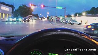 small tits teen hitchhiker banged a huge dick