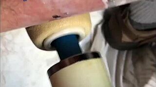 this soft cock cums after vibrator teasing?