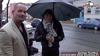 Deutsche Straßen Schlampe Abgeschleppt Und Zum Sex Überredet