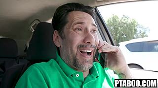 No Panties Madison Morgan Demands Creampie from Shocked Lunch-Break Sex!