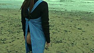 beautiful italian babe silvia soprano got dominated roughly on the beach in norway with hard slapping spitting and kinky play