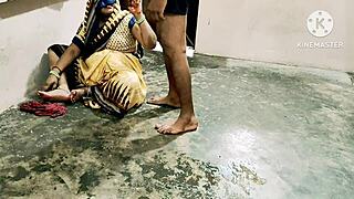 Indian desi maid fucking big cock with Hindi audio, deepthroat included