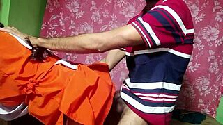 Teacher fucked student for bringing mobile in class real hot desi girl doggy sex