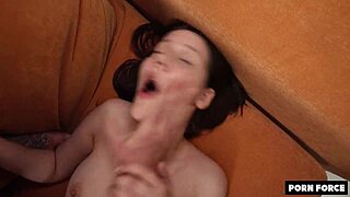 Porn broke brunette college girl manhandled by margo van teese