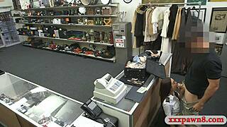 Stewardess Screwed In Pawnshops Toilet On Hidden Cam