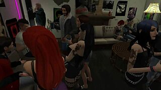 I had POV sex with a goth girl at the party in Sims 4