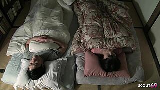 Japanese Step-Sister Seduce Him To Defloration Sex At Night While Sleep Together