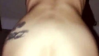 white girl contrasts with big black dick while riding standing