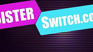 Nude painting turns into cock riding step sis swap!