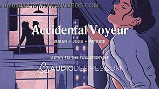 She finger fucks her pussy while neighbors fuck by the window in hotel roleplay