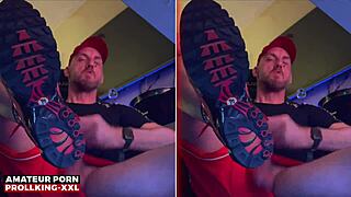 Prollking xxl subtly shows off his monster cock. Sneakers and socks fetish.
