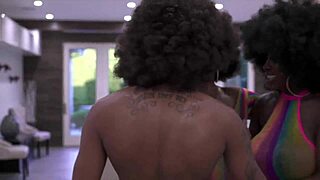 ebony babe enjoys bbc threesome