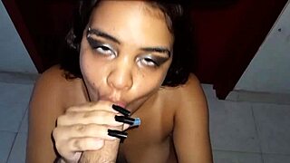 I show my slimy cock to my little stepsister and she deepthroats it 😈