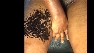 thigh fuck with handjob and fingering her laps