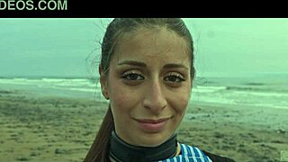 beautiful italian babe silvia soprano got dominated roughly on the beach in norway with hard slapping spitting and kinky play