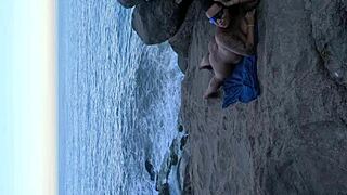 I met a short chubby sexy woman at the nudist beach and something happened.