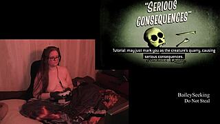 brunette bbw with big tits and ass naked in the quarry game, part 3