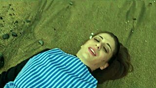 beautiful italian babe silvia soprano got dominated roughly on the beach in norway with hard slapping spitting and kinky play