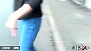 horny skinny leyla goes public? flashing her shaved pussy?