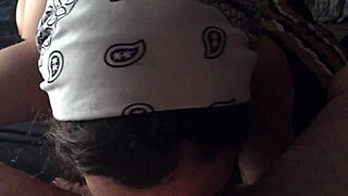 Young pawg sucks cock, gets fucked doggystyle, huge cum on ass 😈