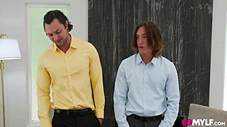 bossy milf takes on two