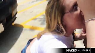 Bbc Dick Sucking & Fucking Military Wife in Public Outdoor Voyeur Doggystyle