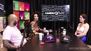 Hot Black Girl Sucks Transsexual's Dick, Leaving It Wet with Melissa Leal