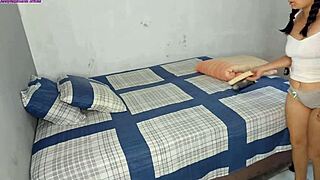 Stepsister Cleans Room While Stepdad Renovates Backyard