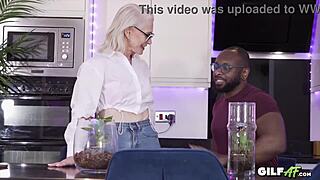 GRANNY enjoys BIG BLACK DICK in interracial scene