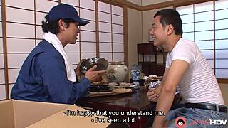 Japanese brunette nozomi koizumi moans as she blows friends cock uncensored