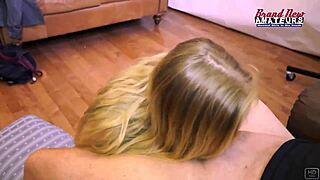 cute brunette and blonde finger fuck each other's pussy