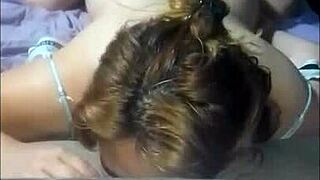 Sexy milf receives intense thong massage from friend