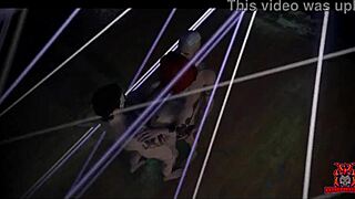 Erotic role-play with deepthroat and doggystyle in car cartoon