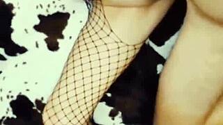 A milf dances striptease with masturbation and gets big dick in tight holes.