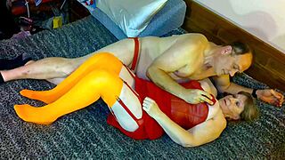 Granny Velma delivers intense cunnilingus undercover