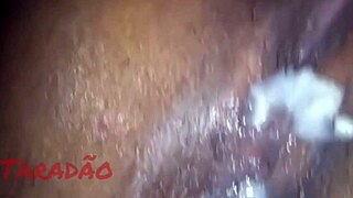 Preta Do Rabo Guloso Gozando Pelo Cuzinho