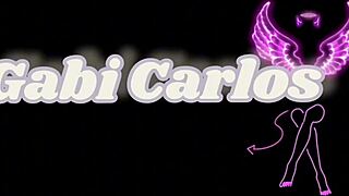 gangbang with gabi and carlos, double penetration and cum in mouth