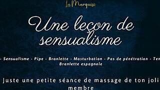 Une Leçon De Sensualisme - French Audio Solo Gentle Handjob Praises With Big Tits