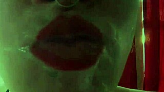 young girl sucks huge white cock at home