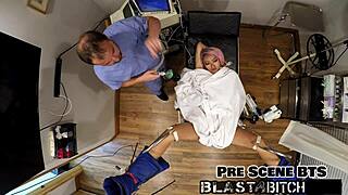 Channy Crossfire's backstage roleplay involves domination and close-up spreading