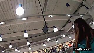 Stunning Czech Chick Seduced In Hypermarket For POV Shagging