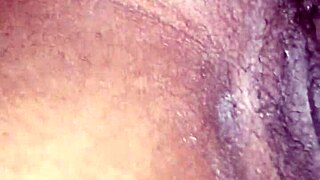 horny ebony wife cheats during massage, getting a quick cum