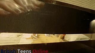 You spy on your young neighbor as she masturbates to orgasm