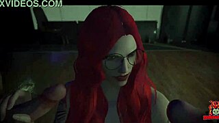 Erotic role-play with deepthroat and doggystyle in car cartoon