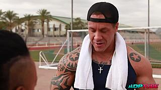 Black spanish university girl with huge ass gets intensely fucked by muscular guy