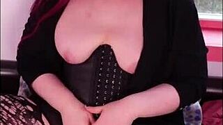 sexy bbw shemale uses cock sleeve for cumshot