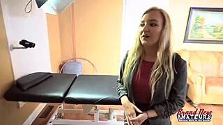 cute brunette and blonde finger fuck each other's pussy